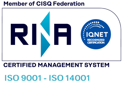 RINA's ISO 9001 and 14001 certificate