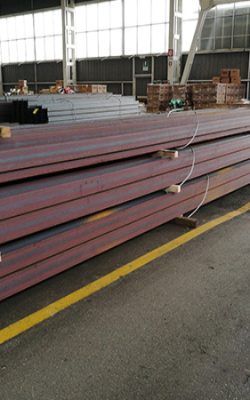 profiles stacked in the warehouse ready for delivery