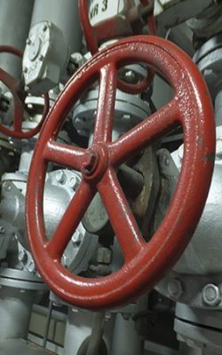detail of valves used in a chemical industrial plant